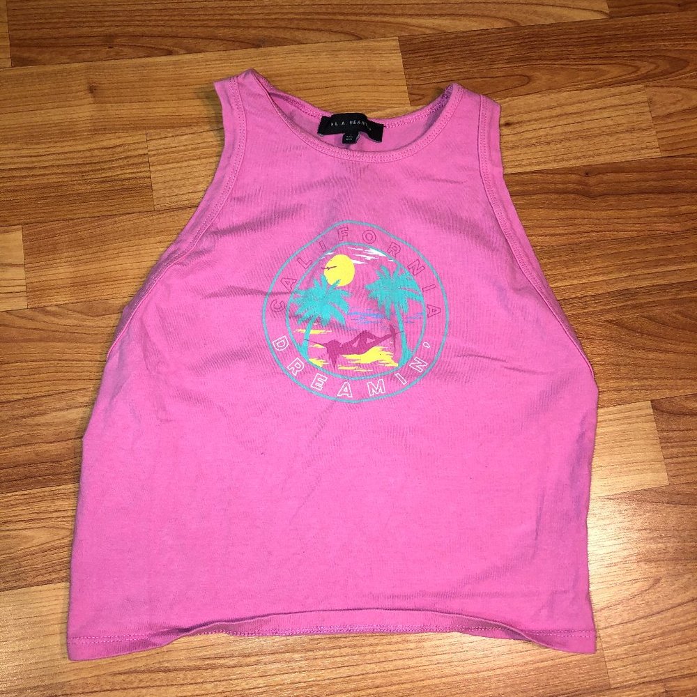 Pink Crop Top Tank Top